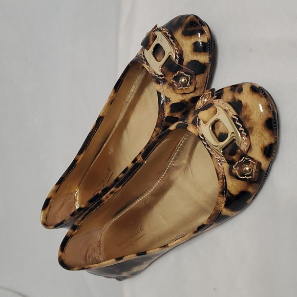 MICHELLE Animal print flat shoes 7 Brown - Picture 1 of 5
